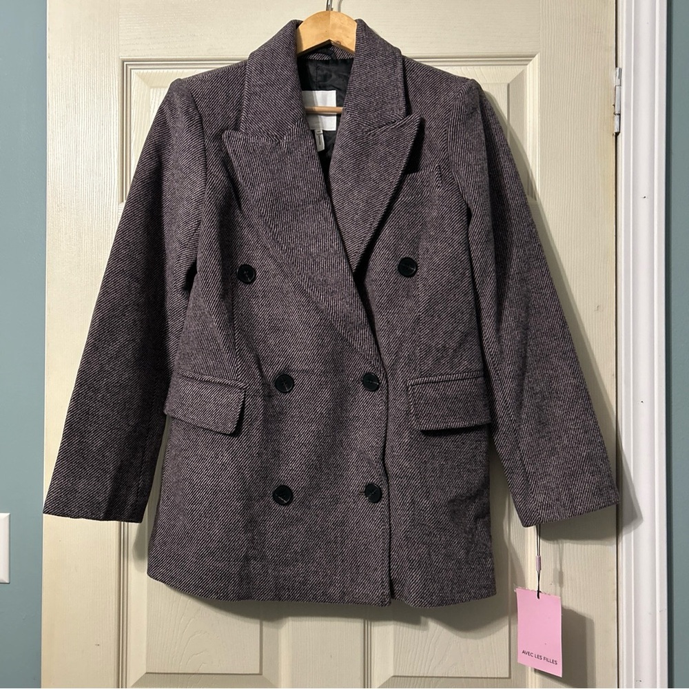 NWT AVEC LES FILLES Structured Short Double Breasted Coat Women’s | Size XS